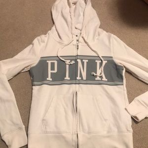 White & Gray XS PINK Hoodie